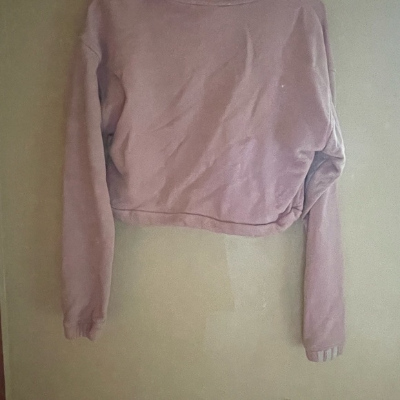 Pink Crop Top Adidas Hoodie - Picture 5 of 6